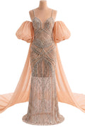 Rochia Aurora Celestă – Rochie de seară unicat, pe comandă