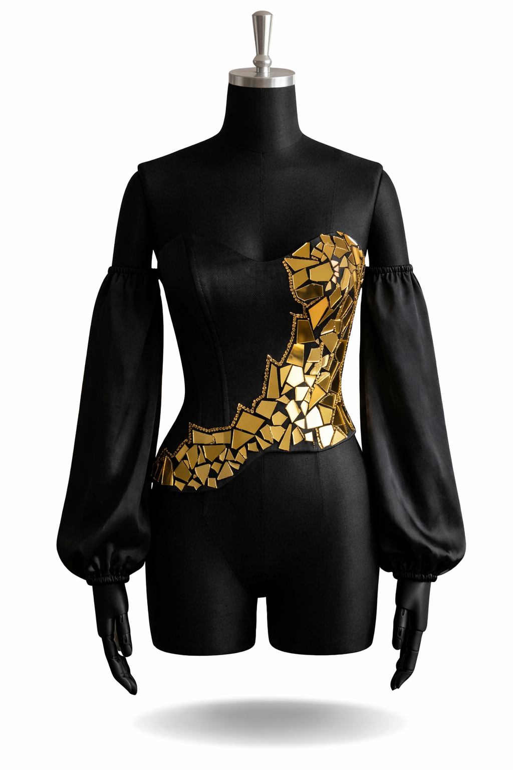 Corset Luxury Black & Gold Mosaic