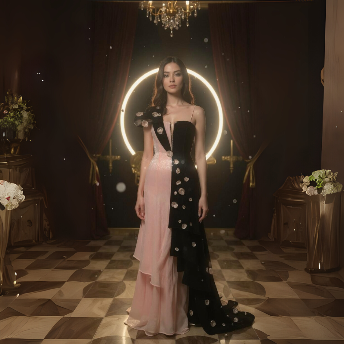 Rochie Dual Elegance Couture – Design Unicat pe Măsură