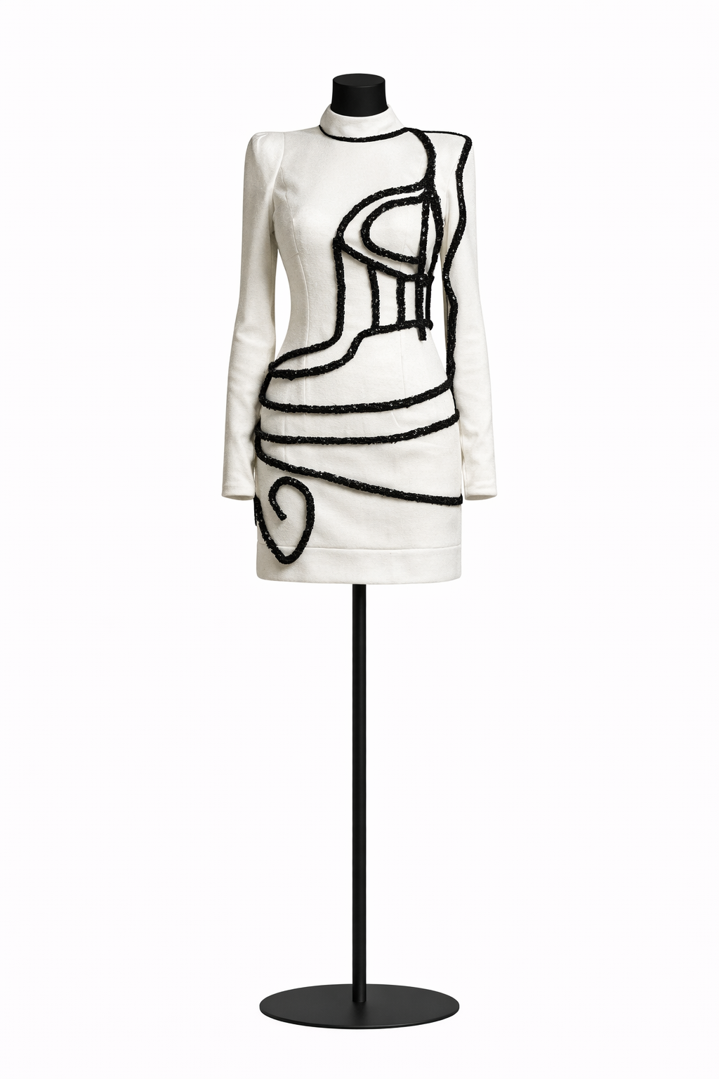 Rochie Couture Statement cu Design Artistic – Piesă Unicat